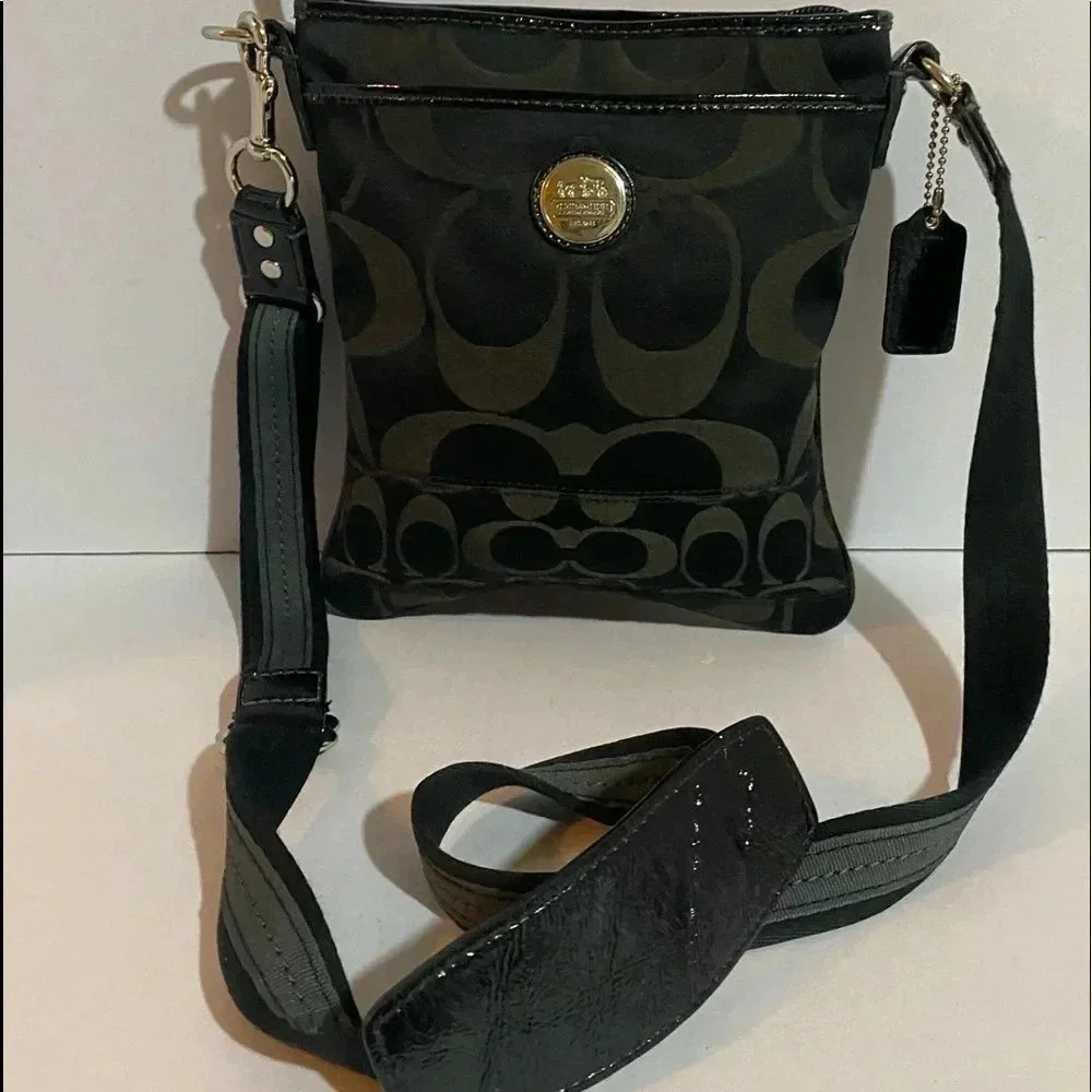 Coach CC signature print canvas crossbody handbag